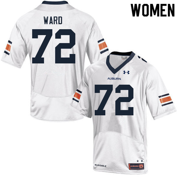 Women's Auburn Tigers #72 Brady Ward White 2021 College Stitched Football Jersey